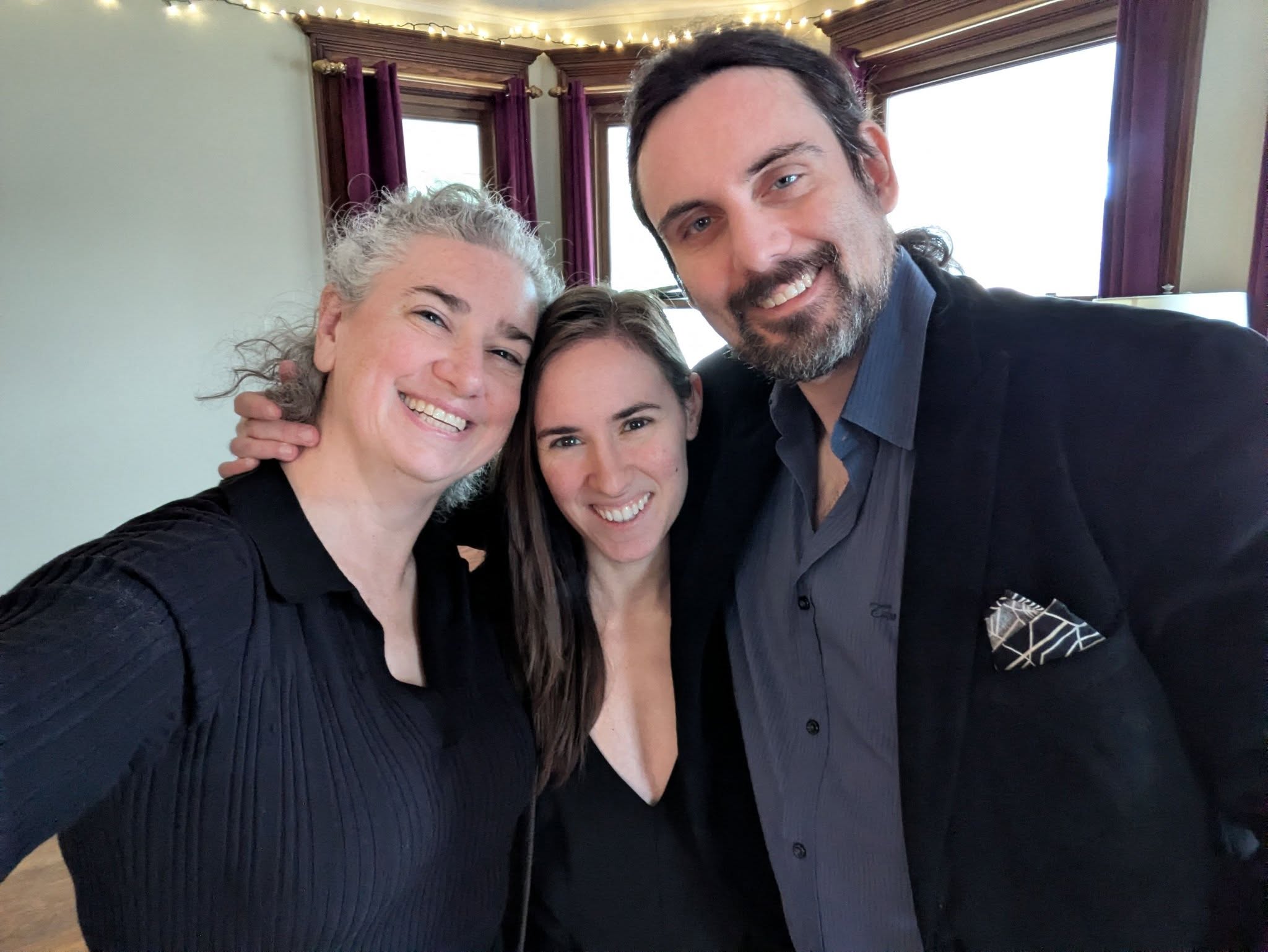 Erin and Doruk with a guest